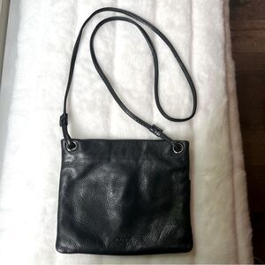 Margot Black Pebbled Leather Crossbody Bag